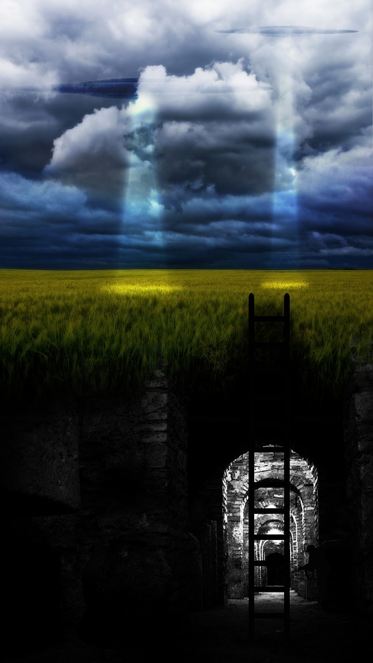 Bunker science fiction sky