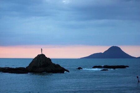 Whale island pacific ocean photo