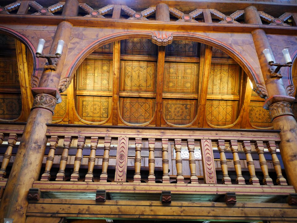 Timber construction turned marquetry