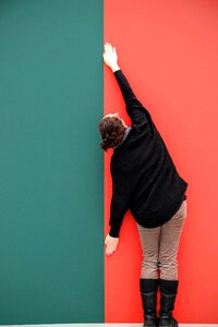 Green woman lines