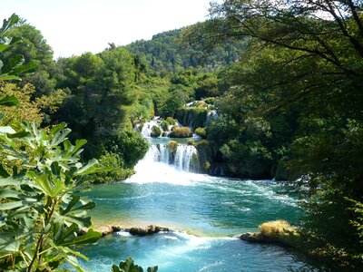 Dalmatia waterfalls cascade croatia national park photo