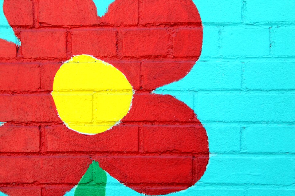Canvas red flower red art