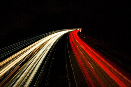 Traffic night lights photo