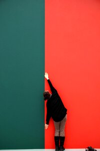 Green woman lines
