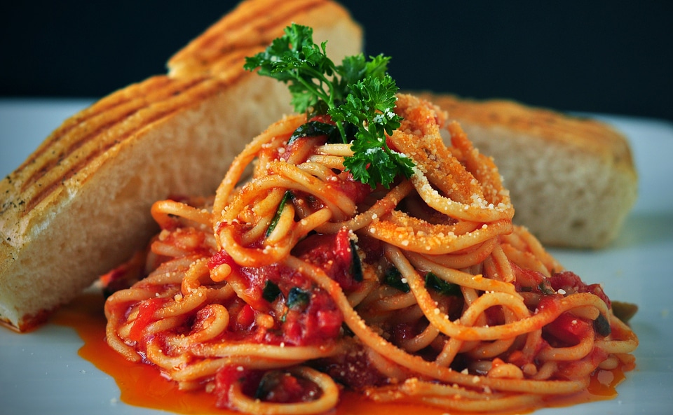 Tomato sauce bread antipasti