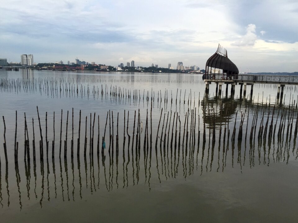 Nature reserve prawn farming