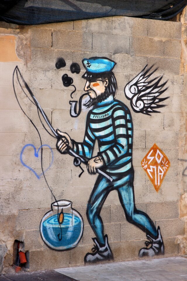 Art painting angler