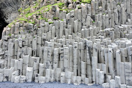 Cliff basalt rock photo
