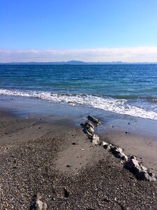 Wave sandy blue sky