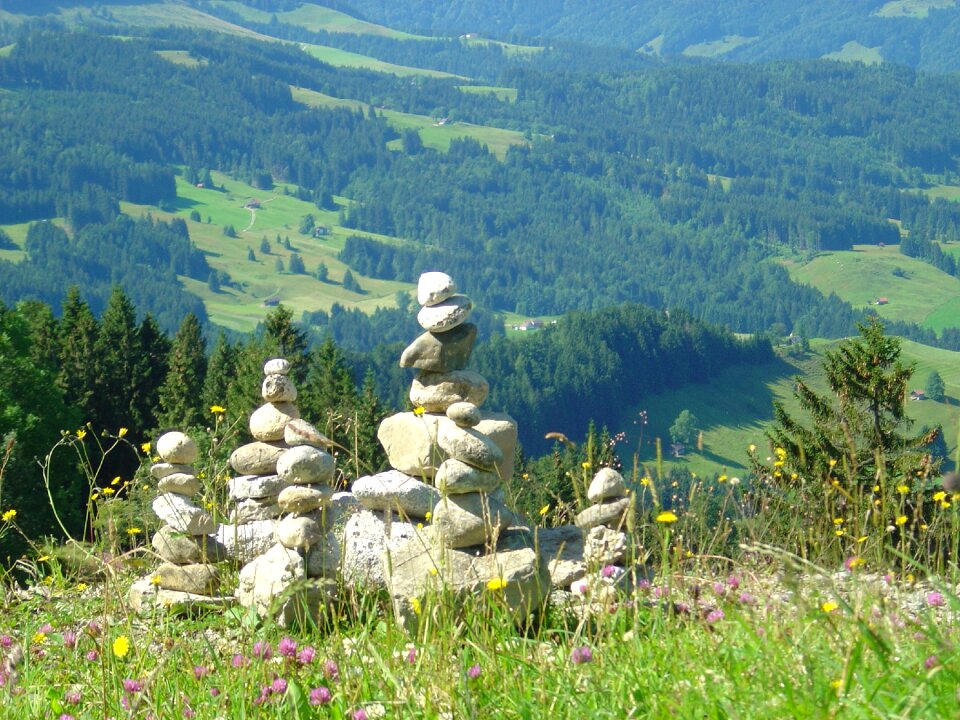Stone sculpture trail nature