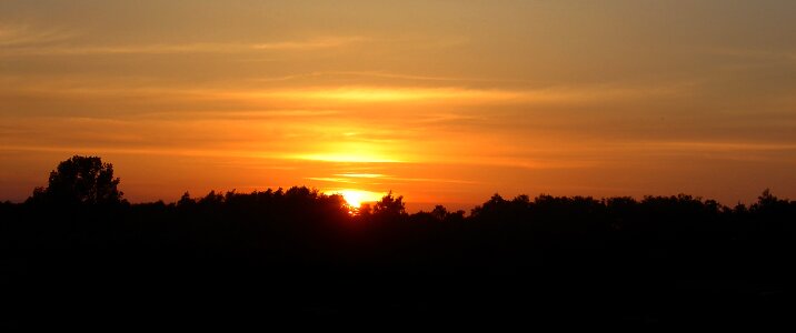 Evening sky red sun photo