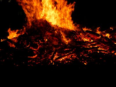 Campfire evolutionary flame log fire photo