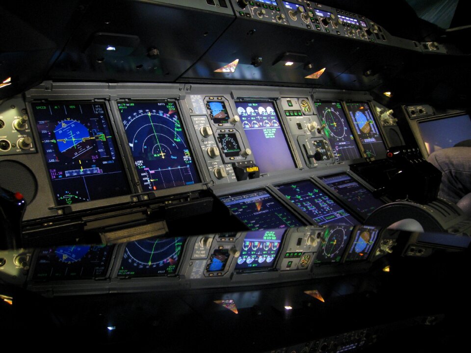 Flying airbus interior