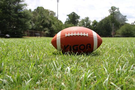 Ball grass green football photo