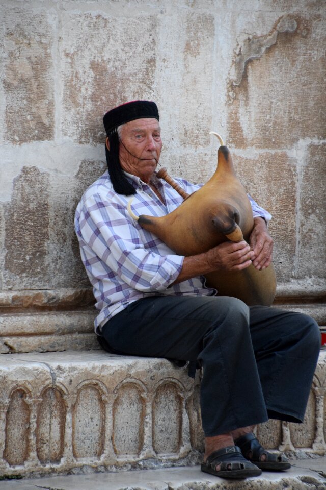 Bagpipe man croatia