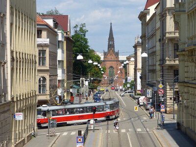 Brno the streets traffic photo