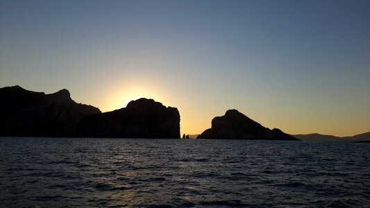 Palmarola dawn sea photo