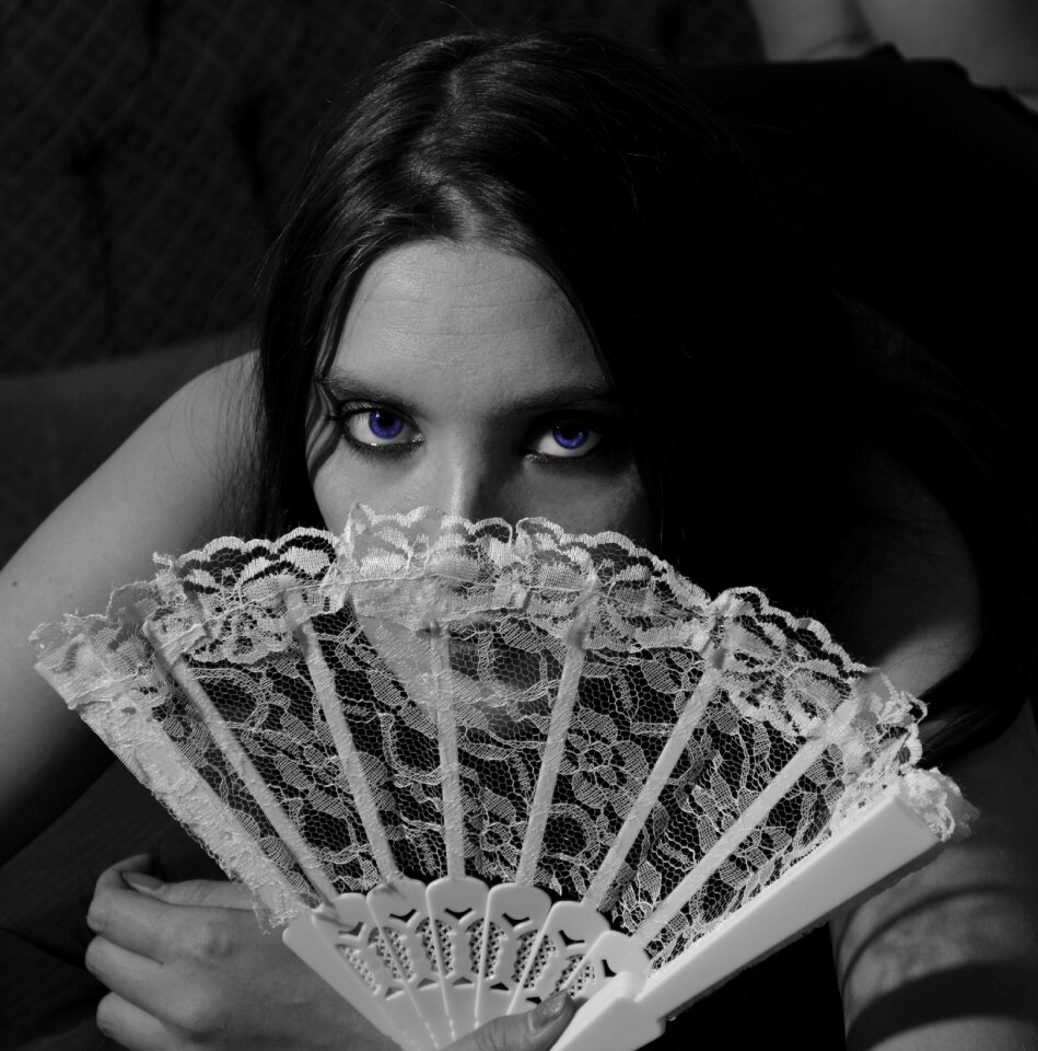 Woman face model eyes