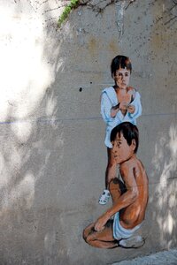 Street art wall painting