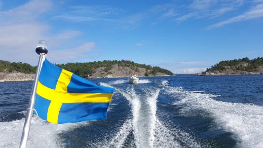 Pleasure boat sweden the stockholm archipelago photo