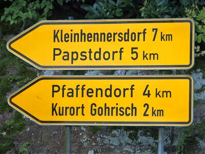 Papst there pfaff village traffic sign