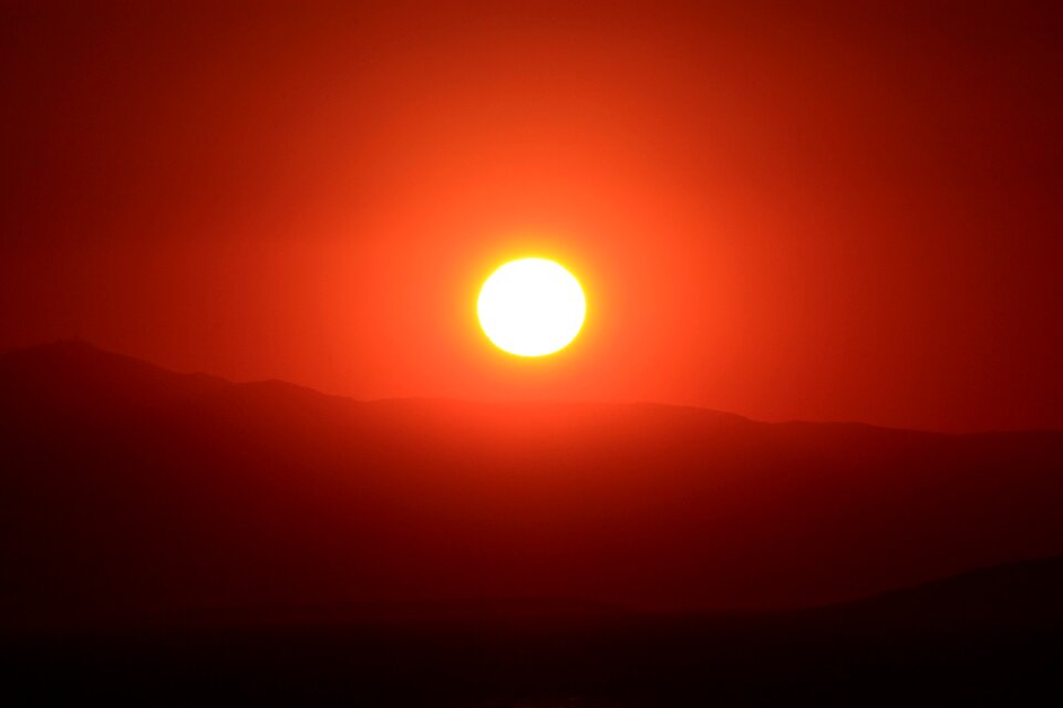 Disc sun sunset orange