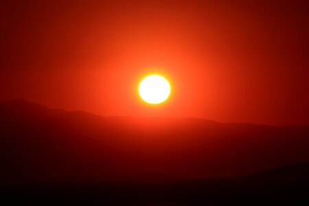 Disc sun sunset orange