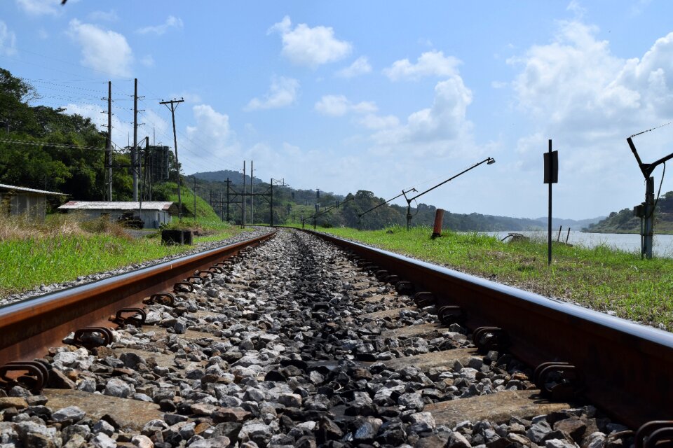 Cargo train train train tracks
