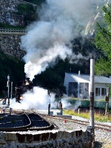Valais switzerland steam locomotive