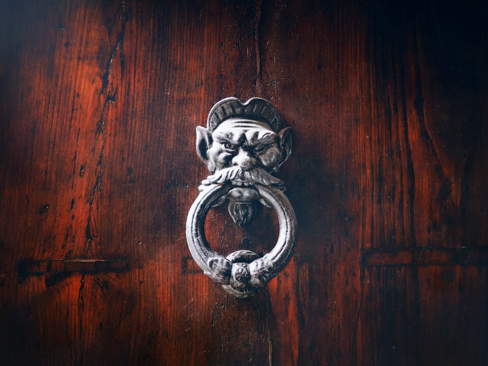 Old doorknocker wood