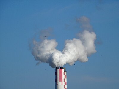 Pollution industry heat and power plant photo