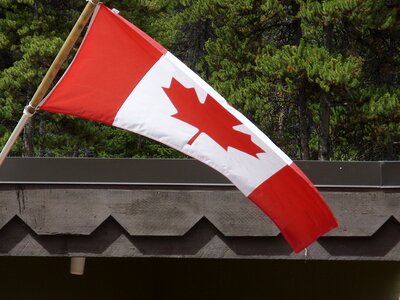 Canadian flag maple leaf photo
