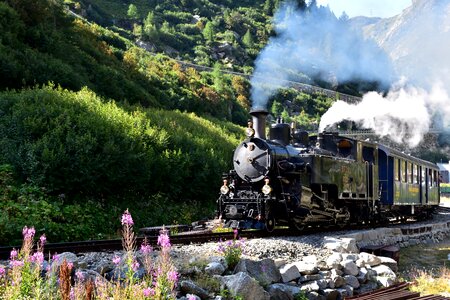 Furka pass valais switzerland photo