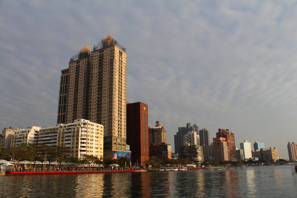 River cityscape architecture