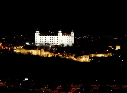 Bratislava castle night photo