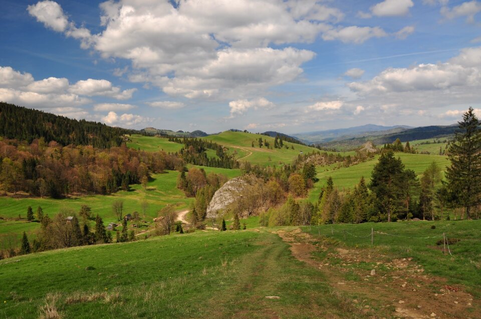 Landscape green mountains