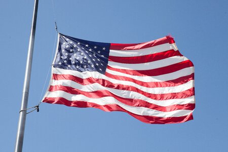 United states flag flagpole