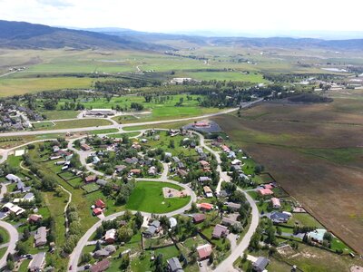 Landscape helicopter photo