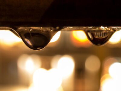 Rain reflection macro photo