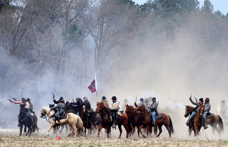Civil war history reenactment