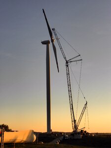 Science technology the windmills green energy photo