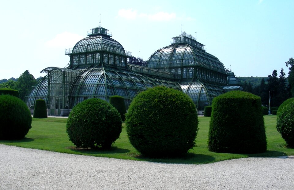 Architecture palm house castle park photo