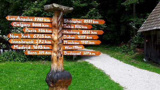 Waymarks hiking trails wise direction photo