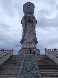 Statue buddha stairs photo