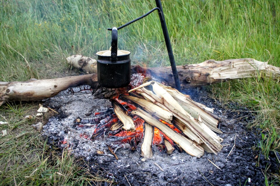 Boil water cook flame