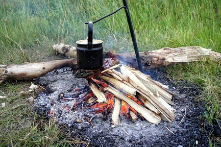 Boil water cook flame
