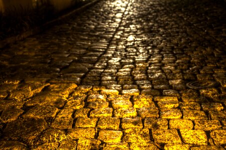 Unlit alley cobblestone richmond photo