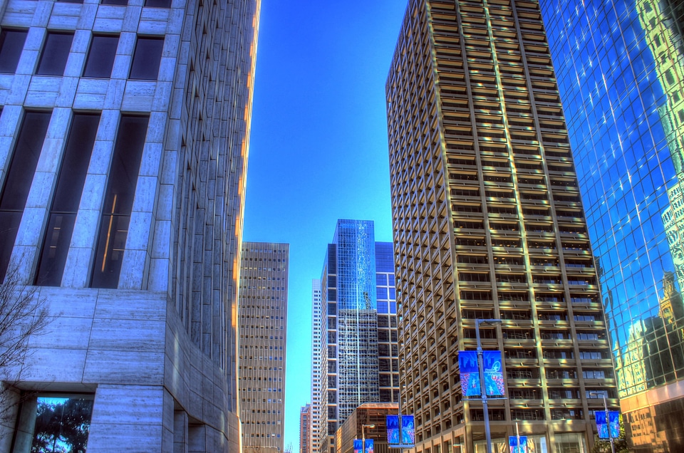 Skyscraper high rise downtown