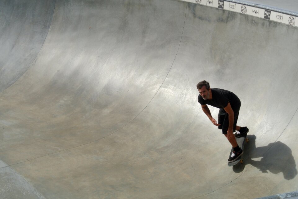 Skateboarding skatepark action