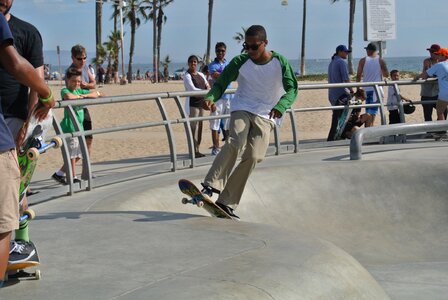 Skateboarding skatepark action